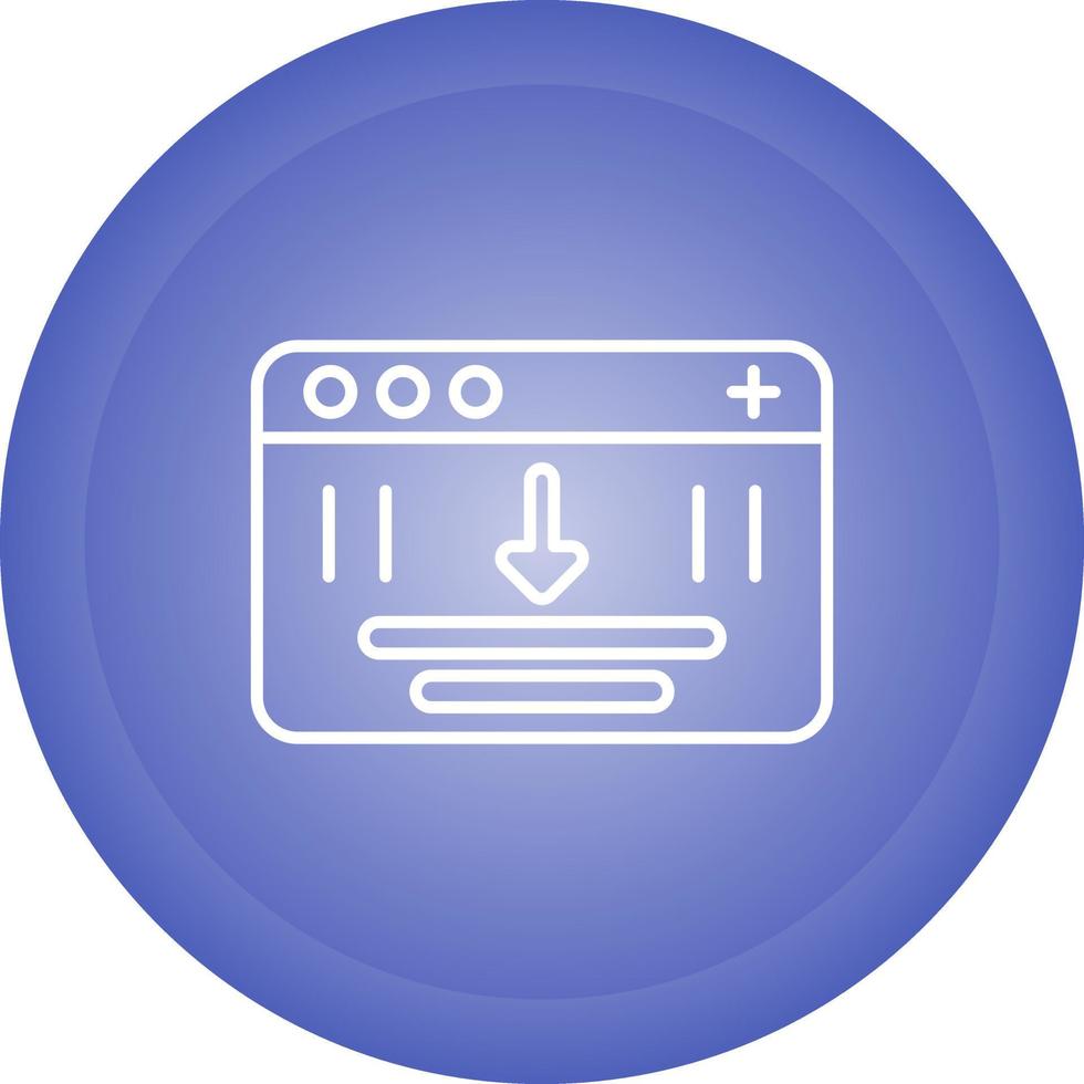Browser Downloading Vector Icon