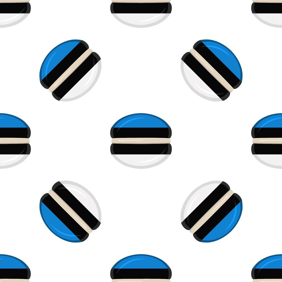 Pattern cookie with flag country Estonia in tasty biscuit vector