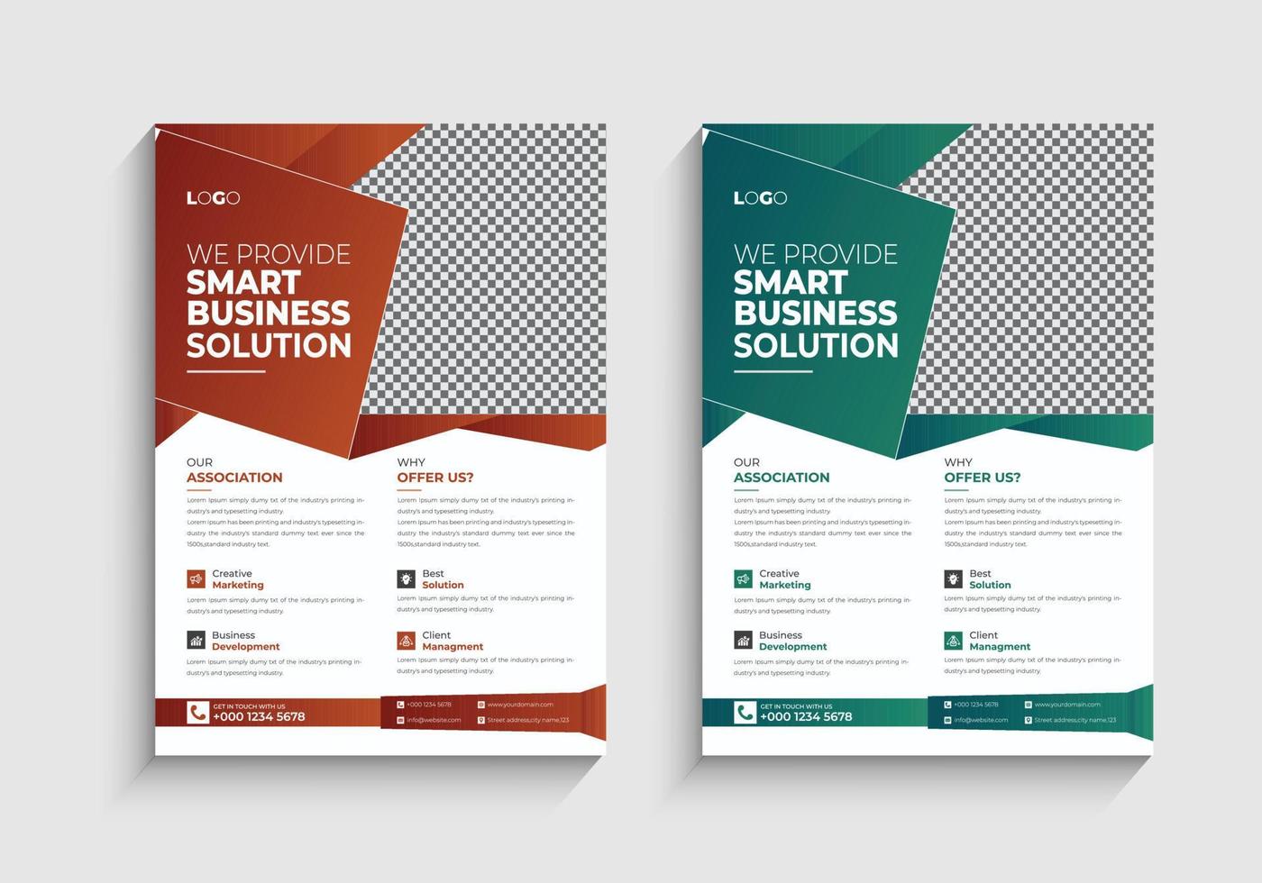 Professional business flyer design template vector