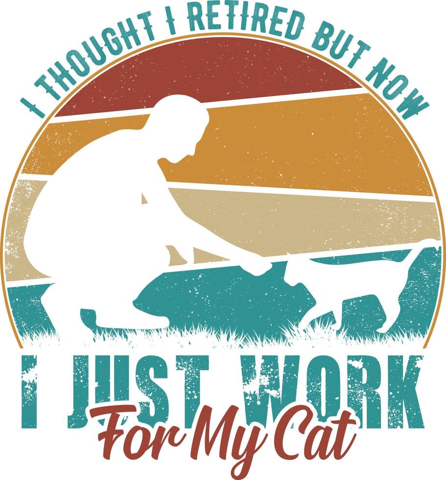 cat t shirt design template vector