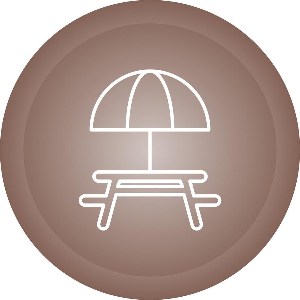 icono de vector de mesa de camping