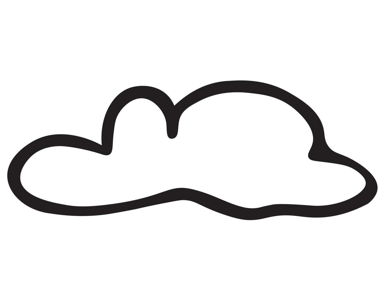 Hand drawn doodle element of cloud. Design graphic element frame or bubble vector