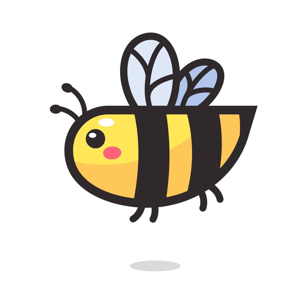 cute little bee smiling For decorating desserts with honey vector