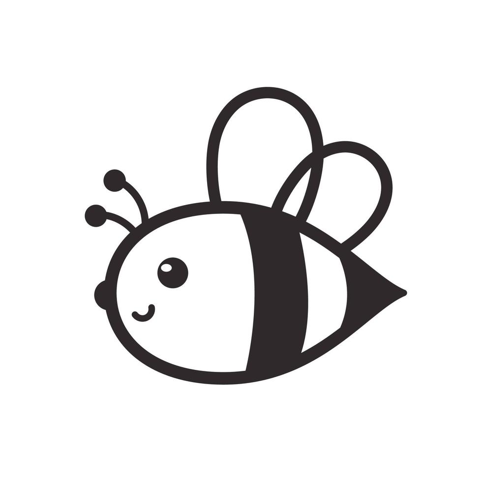cute little bee smiling For decorating desserts with honey vector