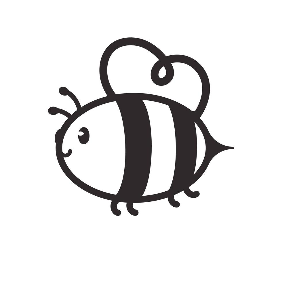 cute little bee smiling For decorating desserts with honey vector