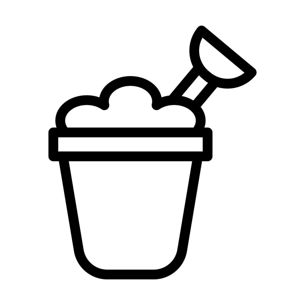 Sand Bucket Icon Design vector