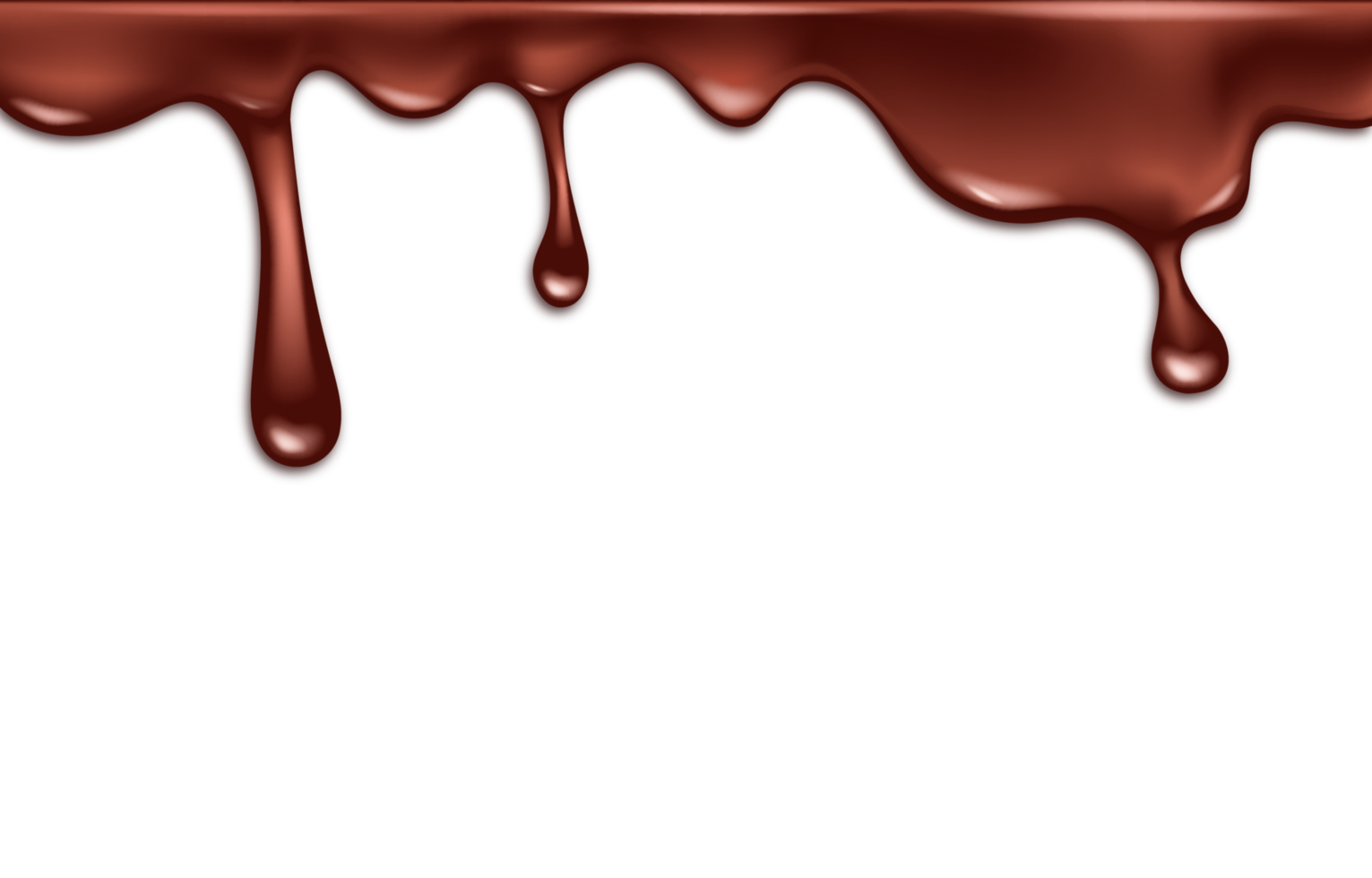 realistic melted chocolate dripping down png