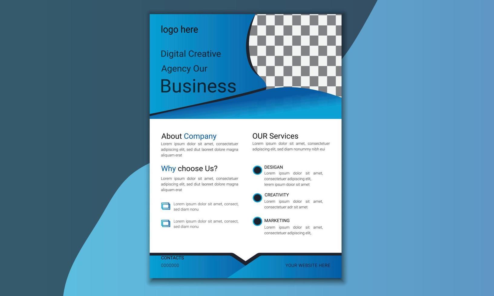 This Flyer Template Design is for business promotion,   expansion and introduction and Flyer Template Design and modern and style design vector