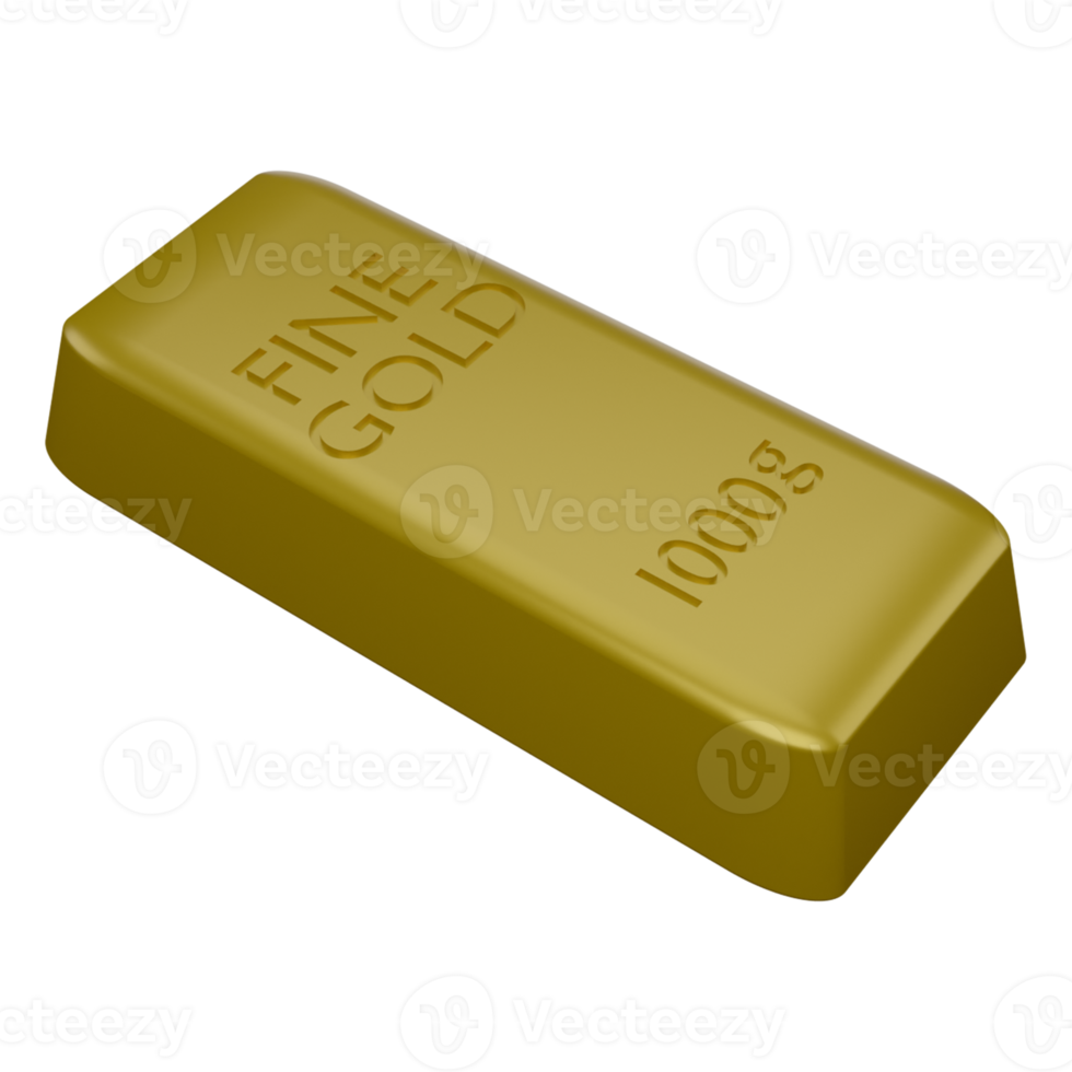 3d Illustration von Münzen und Gold Riegel png