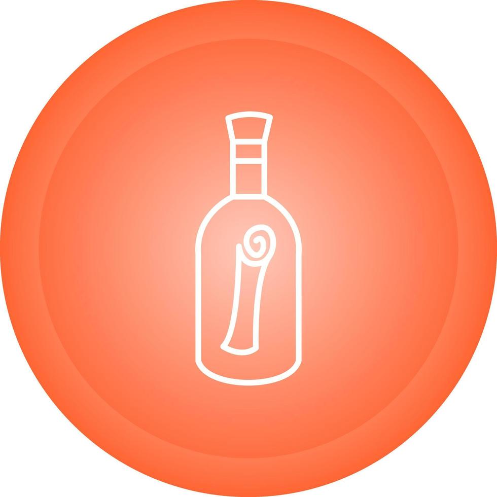 Scroll in Bottle Vector Icon