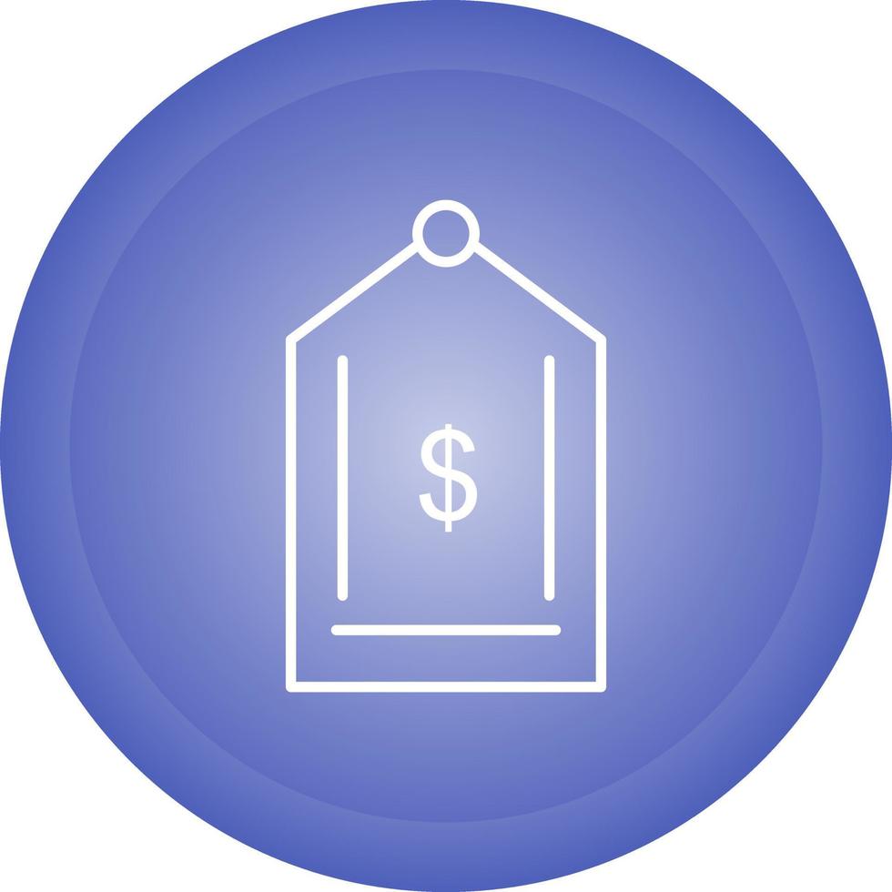 icono de vector de etiqueta de dólar