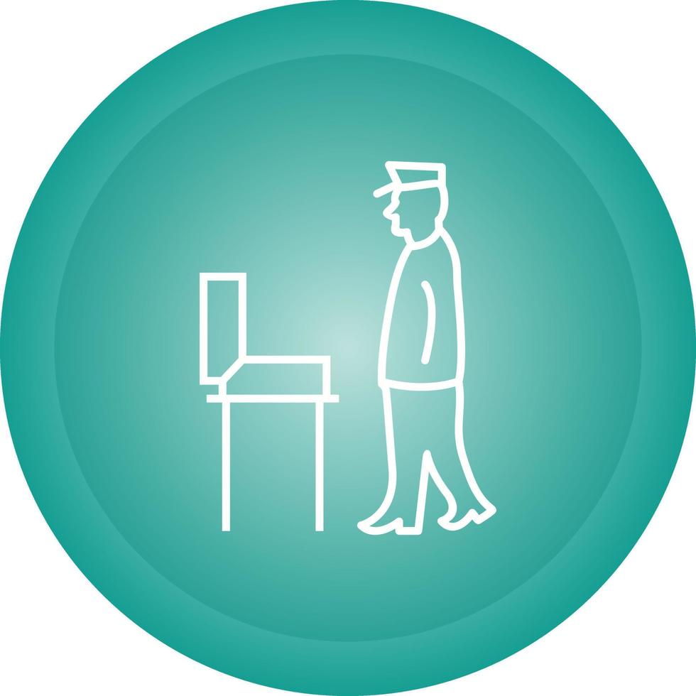 Guard Checking Briefcase Vector Icon