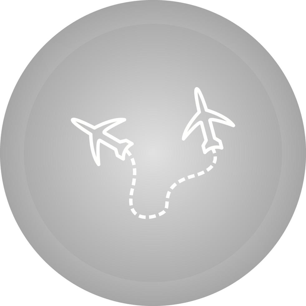 Round Travel Flights Vector Icon