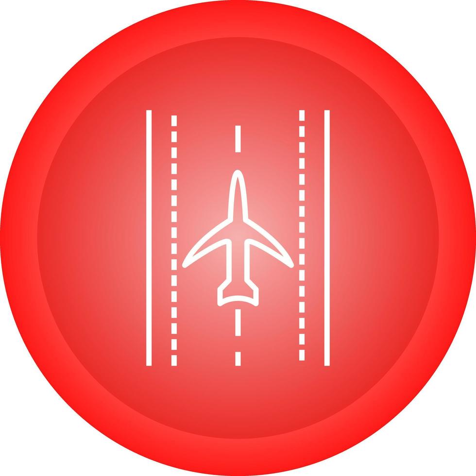 Plane on Runway Vector Icon