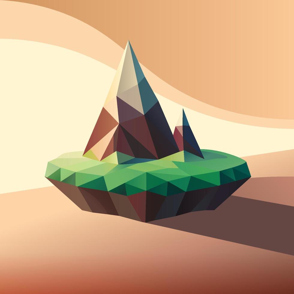 low poly nature vector