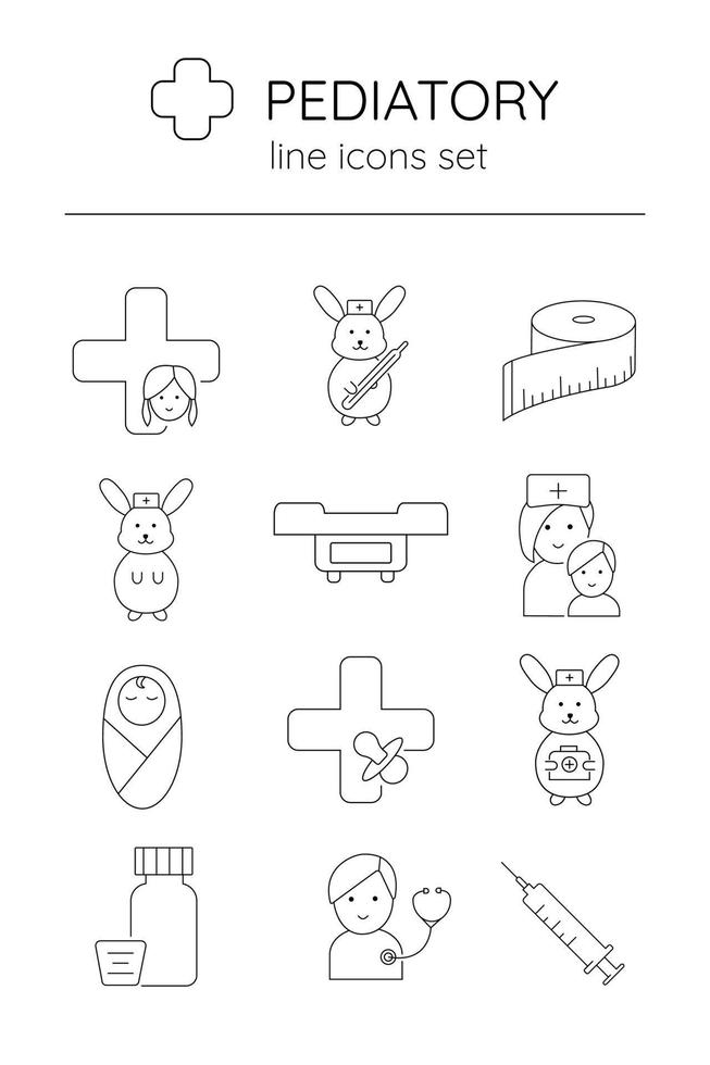 Set Linear vector icon pedator.