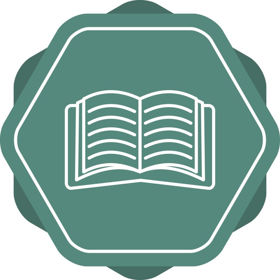 icono de vector de libro abierto