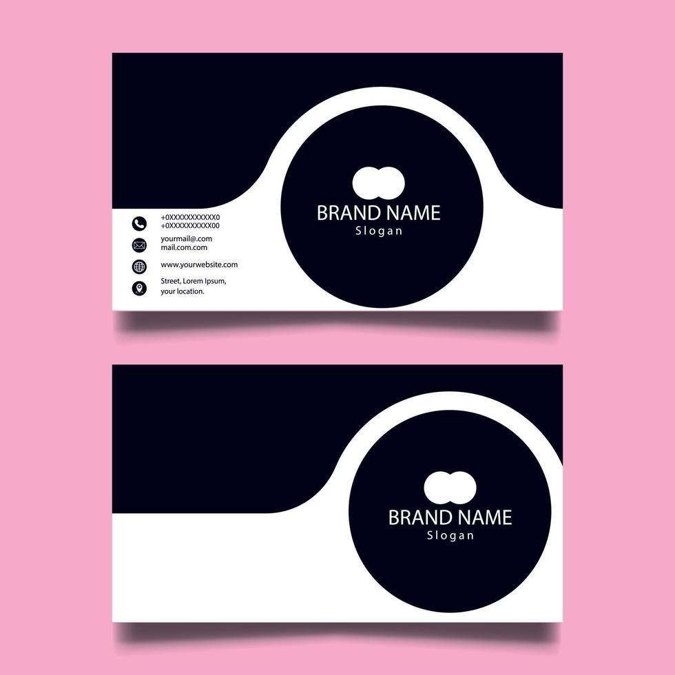 vector abstract elegant business card template design. free business card mockup.
