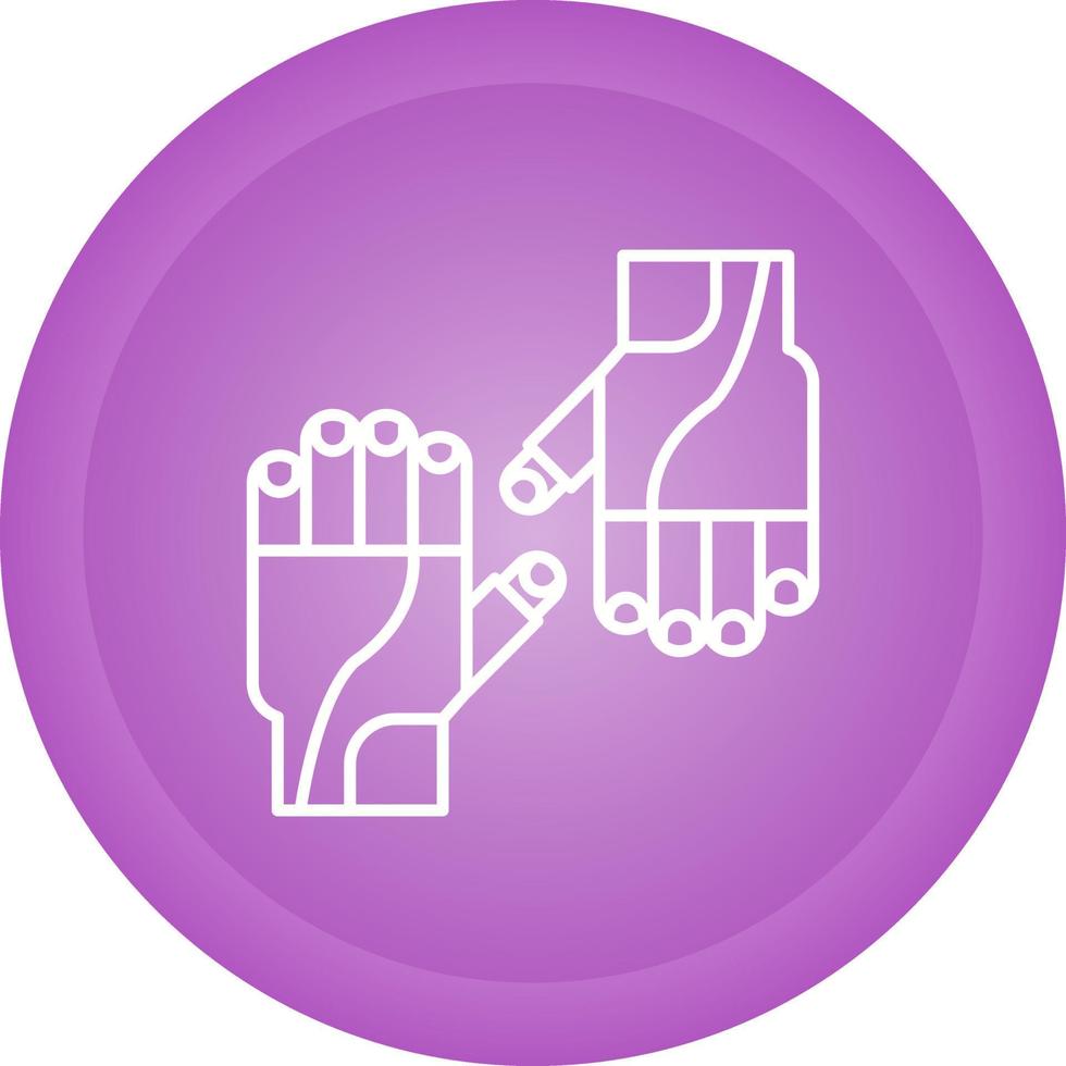 Cycling Gloves Vector Icon