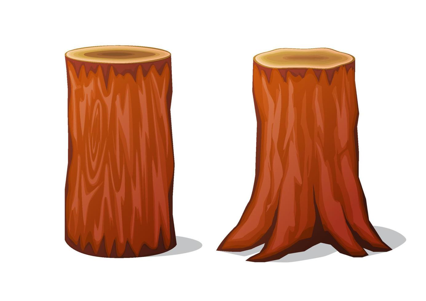 Different shapes of stump trees vector