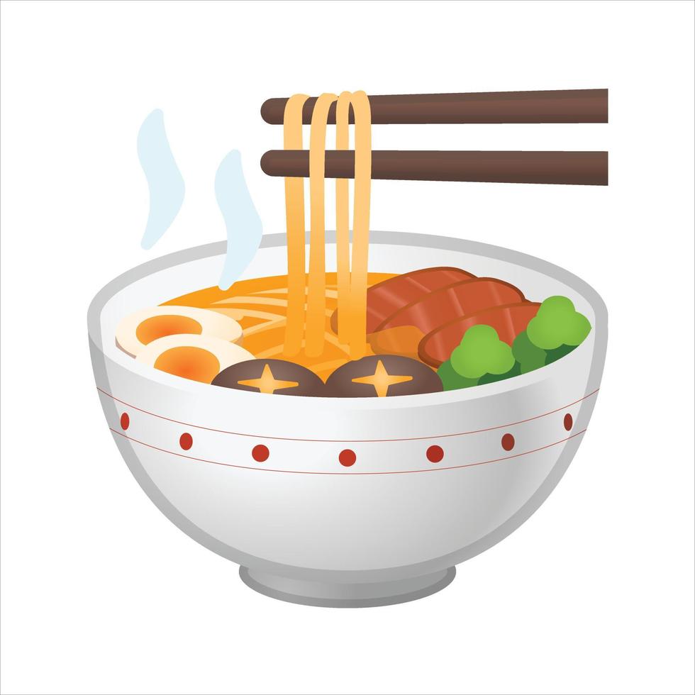 Steaming bowl Illustration Vector