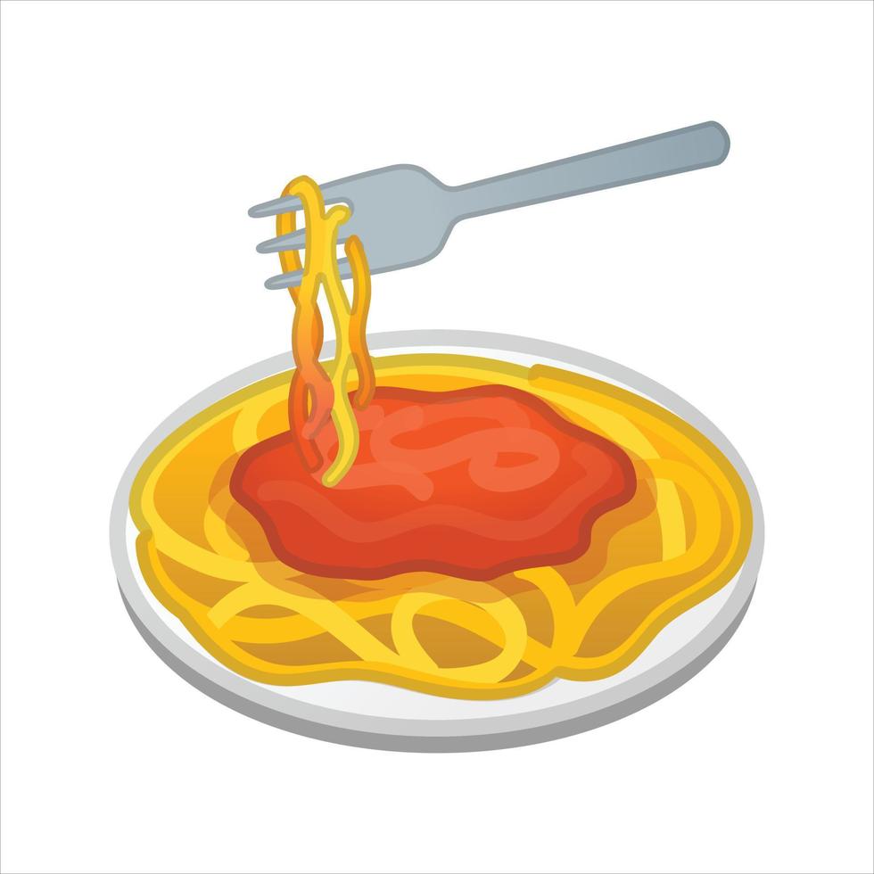 espaguetis ilustración vector