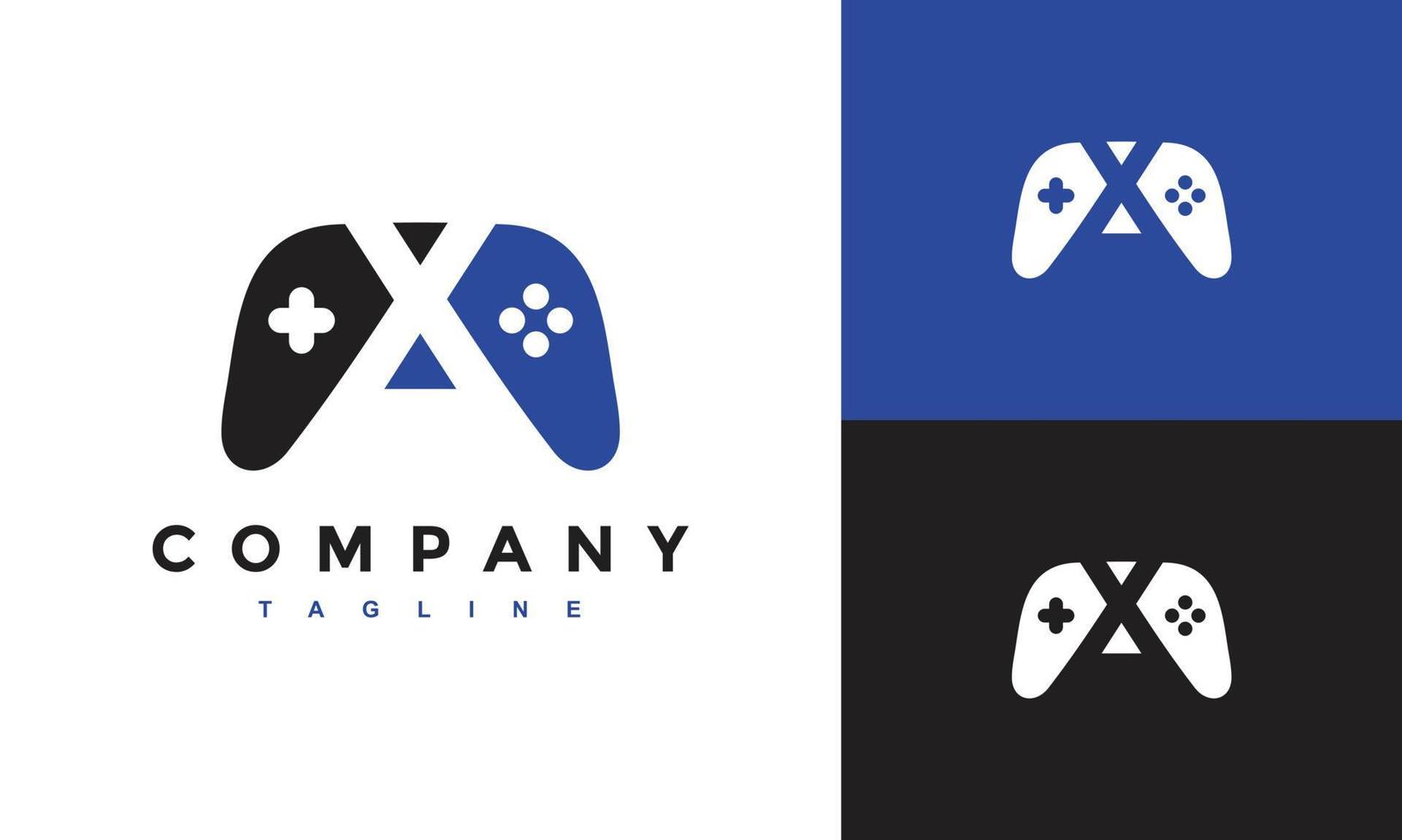 stick game letter X logo vector
