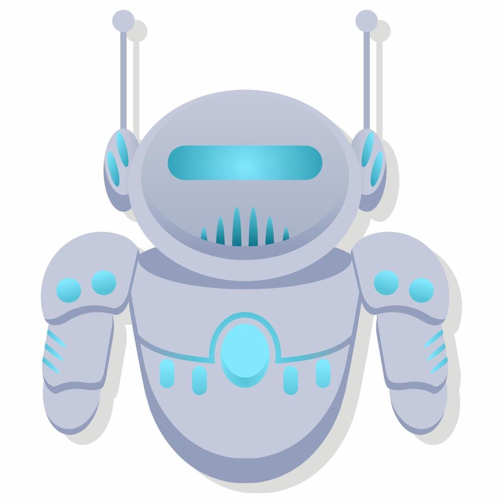 Robot artificial intelligence vector illustration. Simple robot vector design graphic. Robot for graphic resource of technology, futuristic, computer, cyber and science