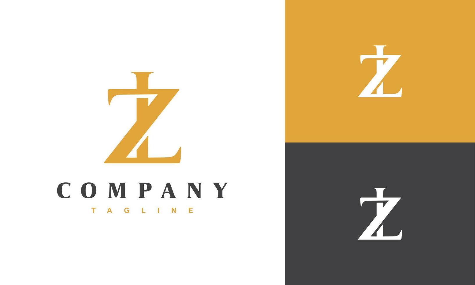 luxury monogram letter ZI logo vector