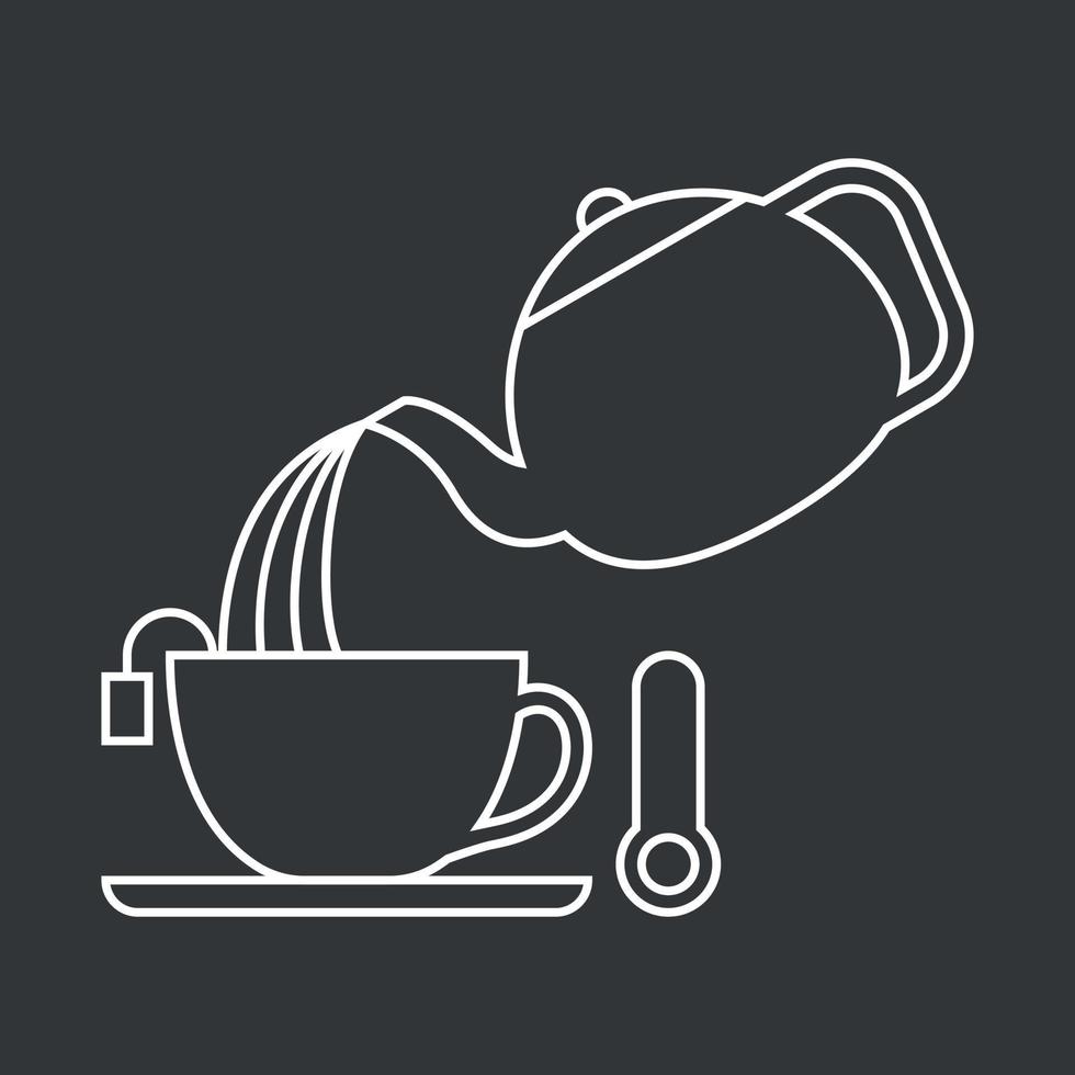 té o café fabricación de cerveza instrucción. té, café haciendo, elaborar cerveza proceso iconos caliente bebida elaborar cerveza instrucción. taza, taza, pava, tetera iconos cómo a hacer caliente beber. vector ilustración