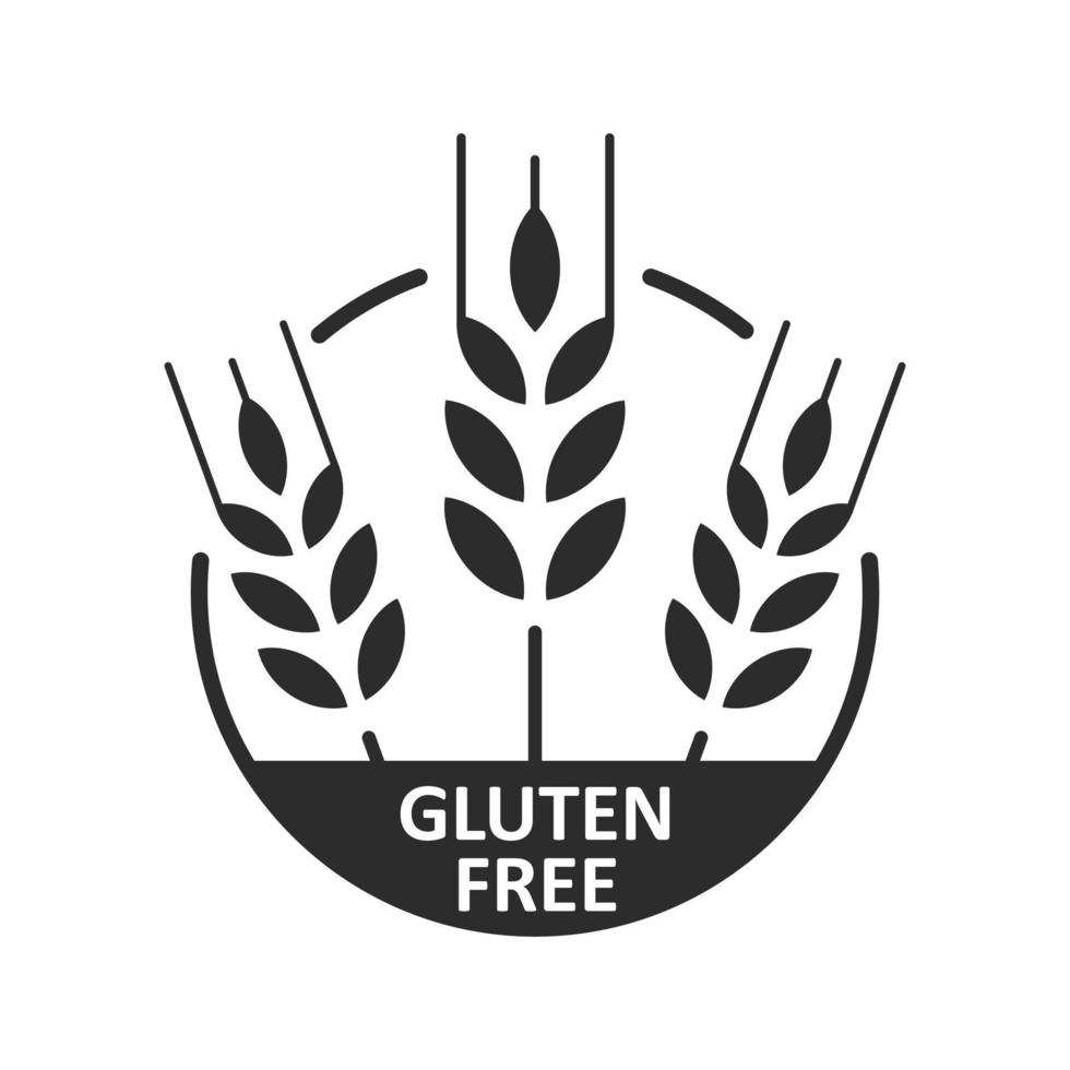 gluten gratis vector icono, aislado.