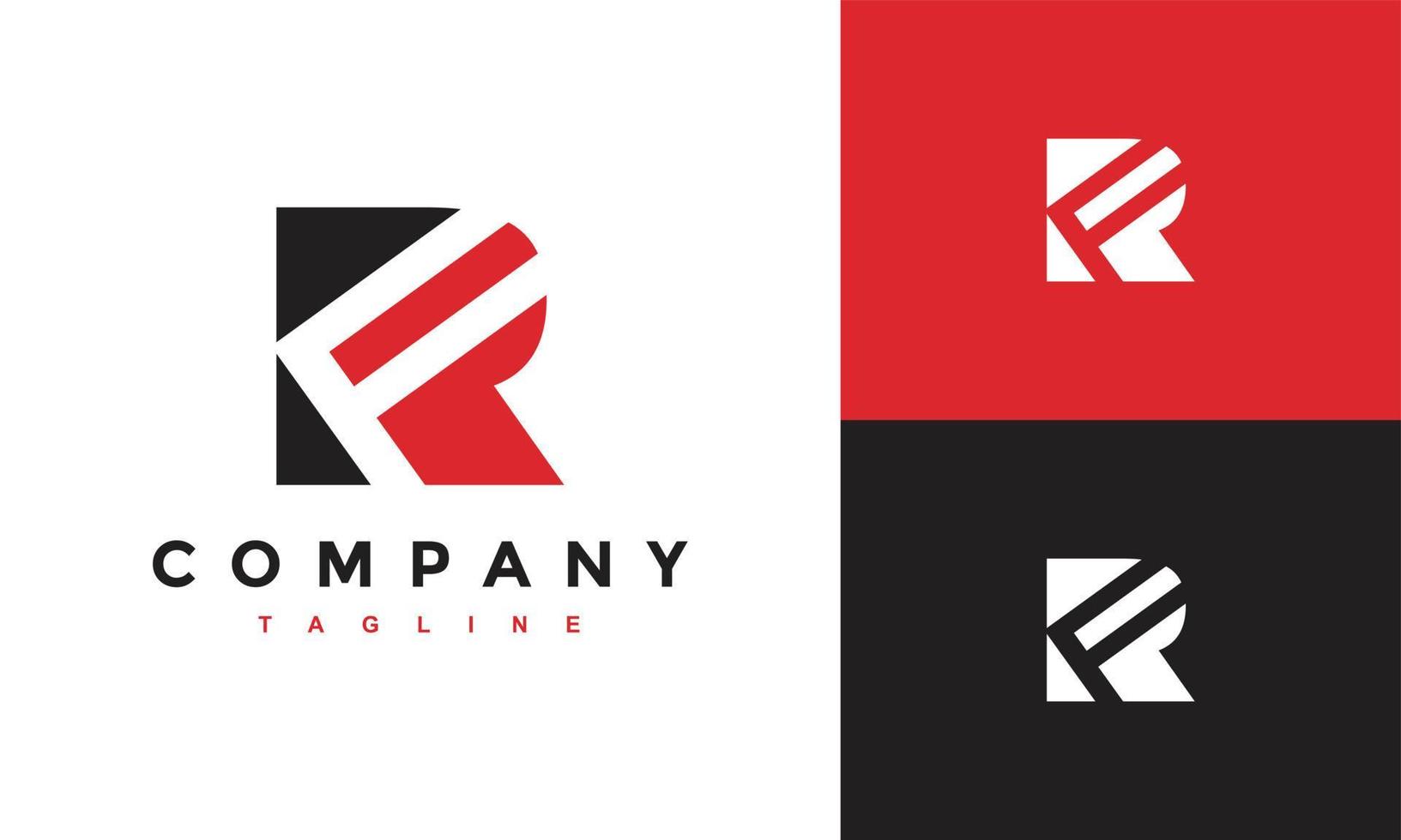 monogram letter RF logo vector