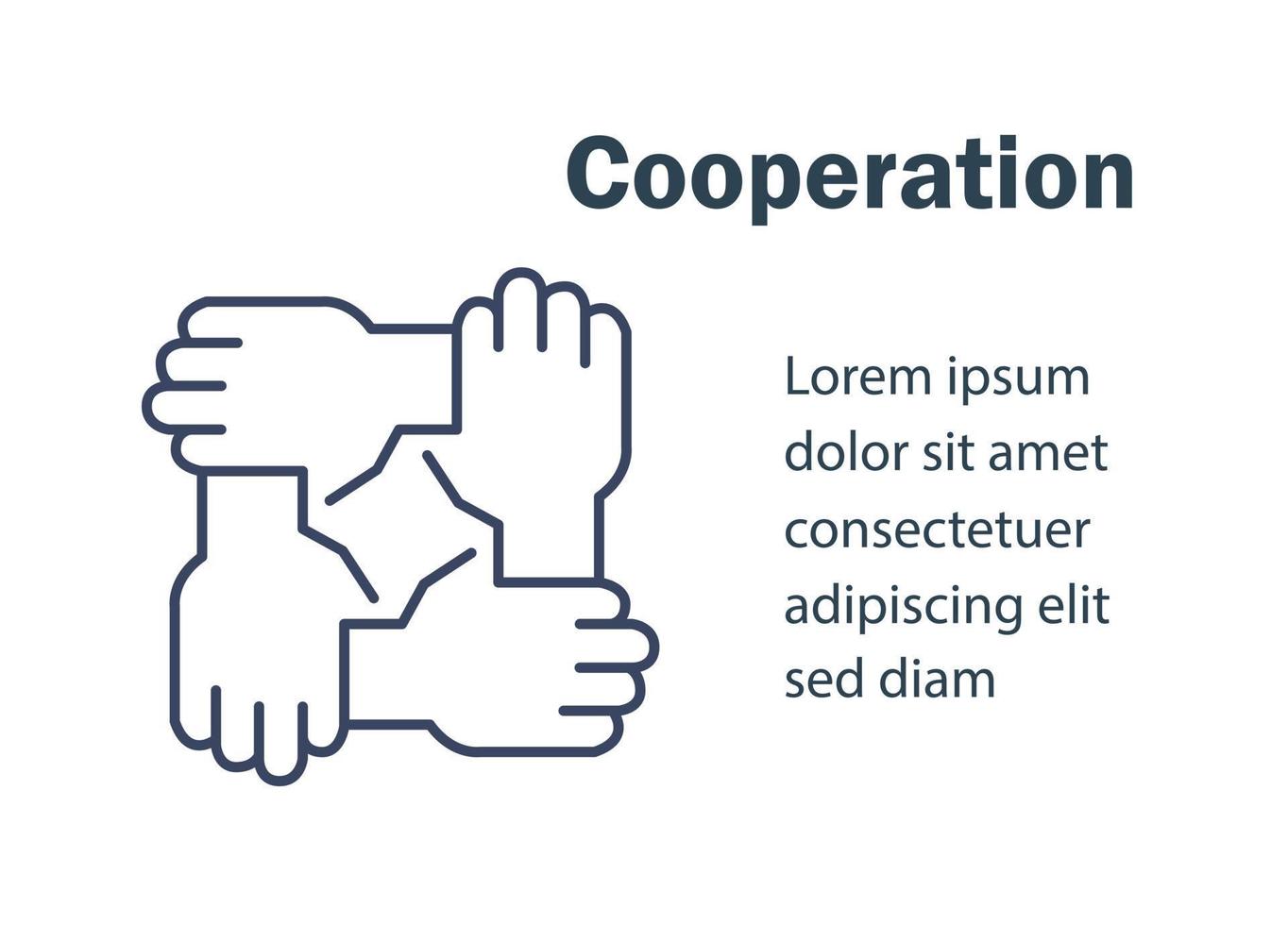 equipo trabajar, cooperación o colaboración, unidad o confianza, camaradería concepto, empleado compromiso, sostener manos en círculo, común suelo vector