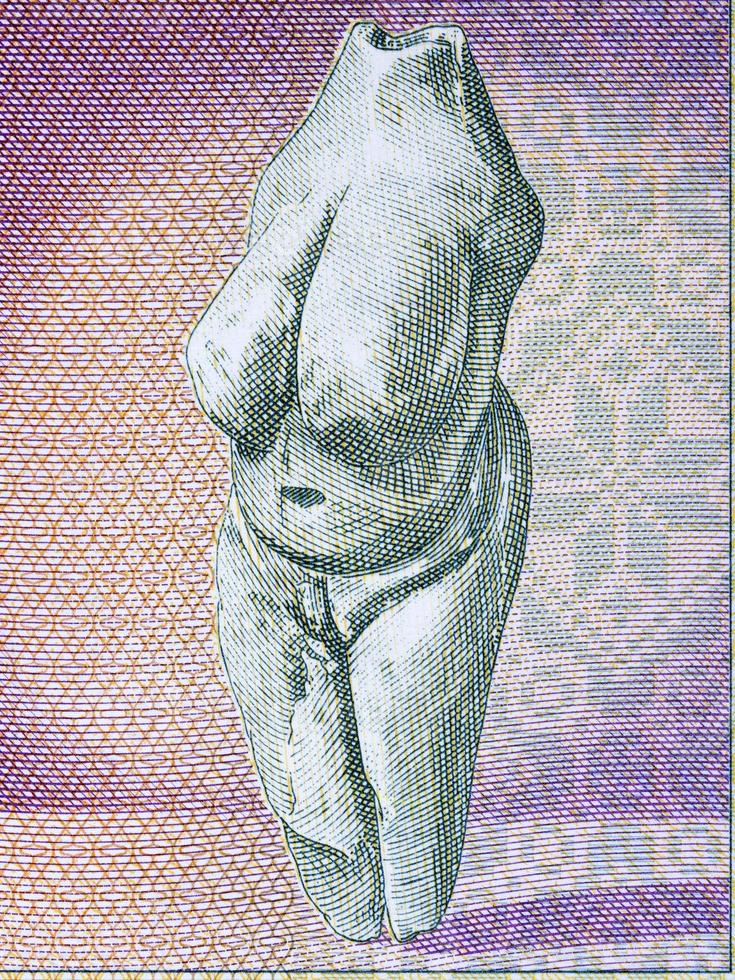 Moravian Venus - old statue from money photo