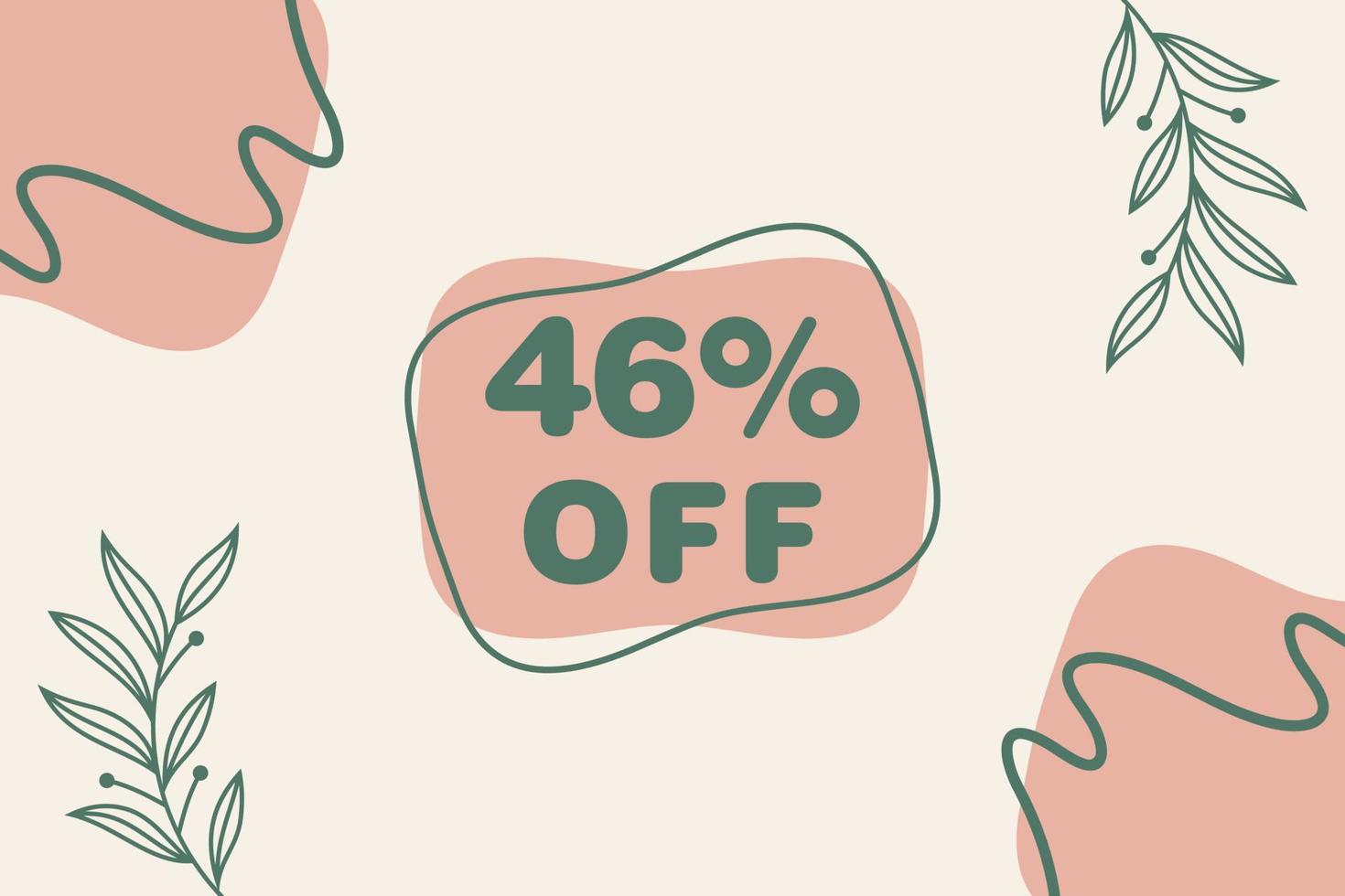 46 percent Sale and discount labels. price off tag icon flat design. vector