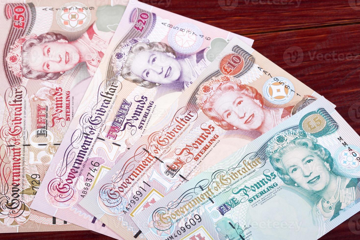 Gibraltar money, older serie, a business background photo