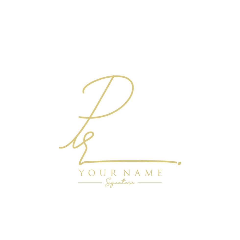 Letter PR Signature Logo Template Vector