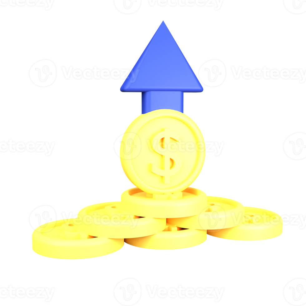 3d illustratie winst geïsoleerd Aan de transparant achtergrond png