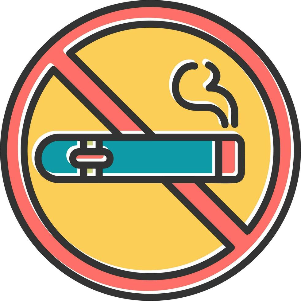 ningún icono de vector de cigarro