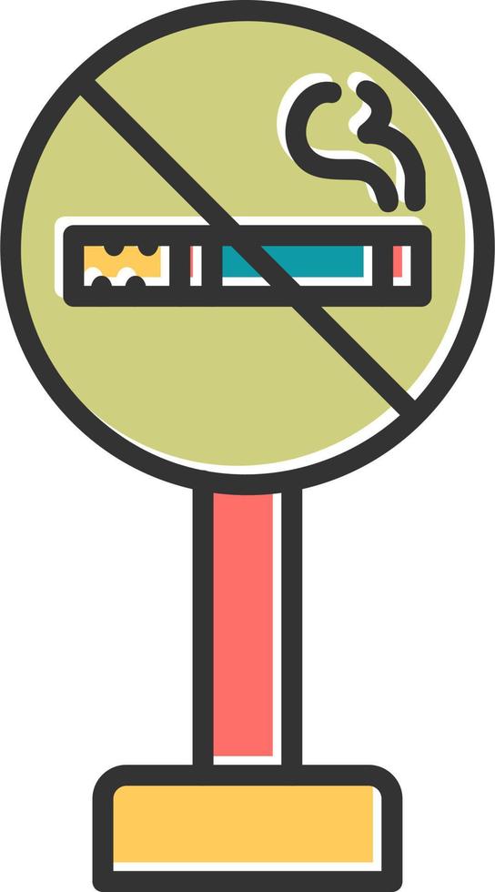 No Smoking Sign Board Vector Icon