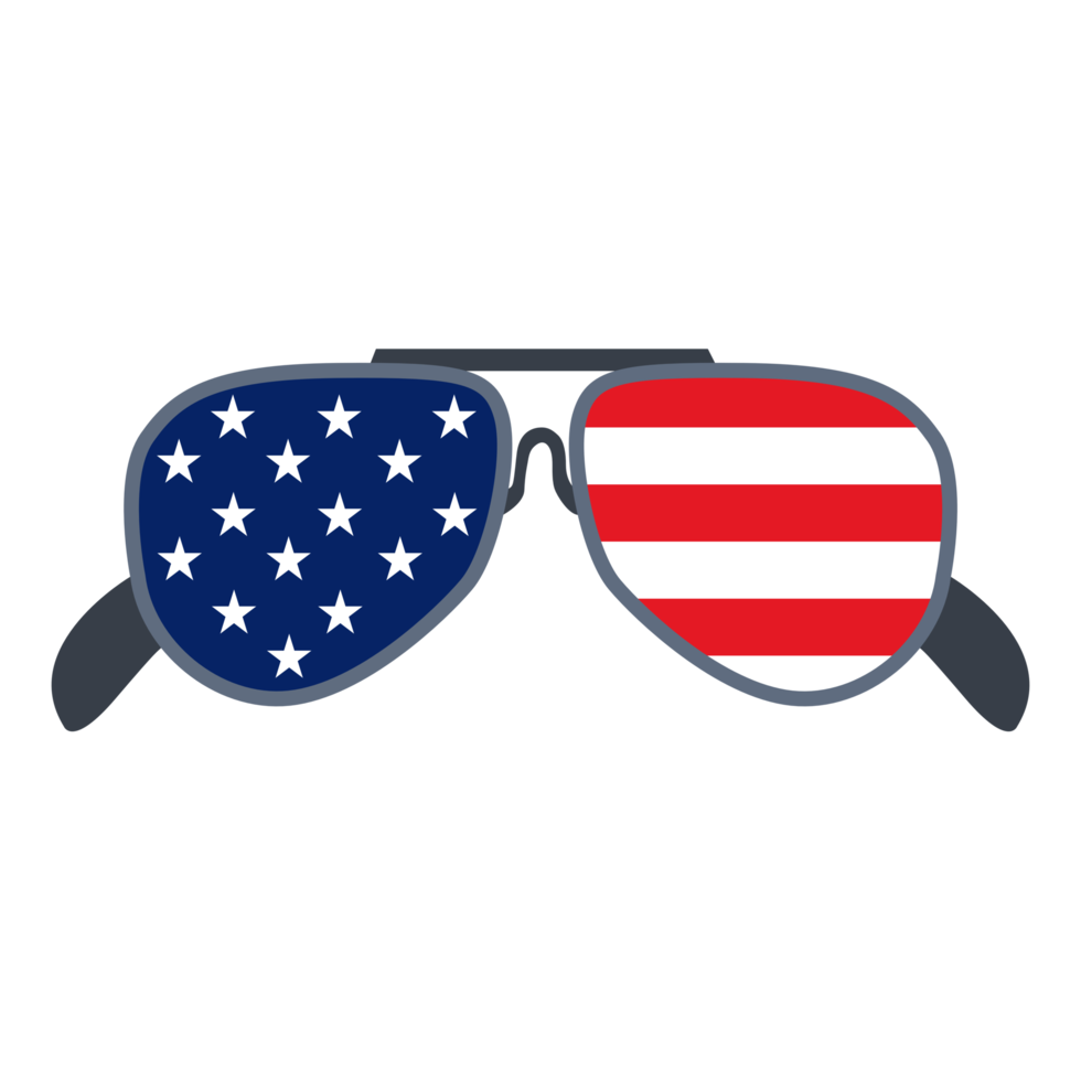 Sonnenbrille mit amerikanisch Flagge. png