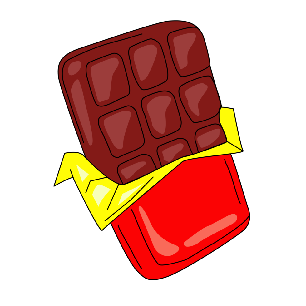 Chocolate bar icon. Flat illustration of chocolate bar icon for web design  elements  poster or banner of candy shop png