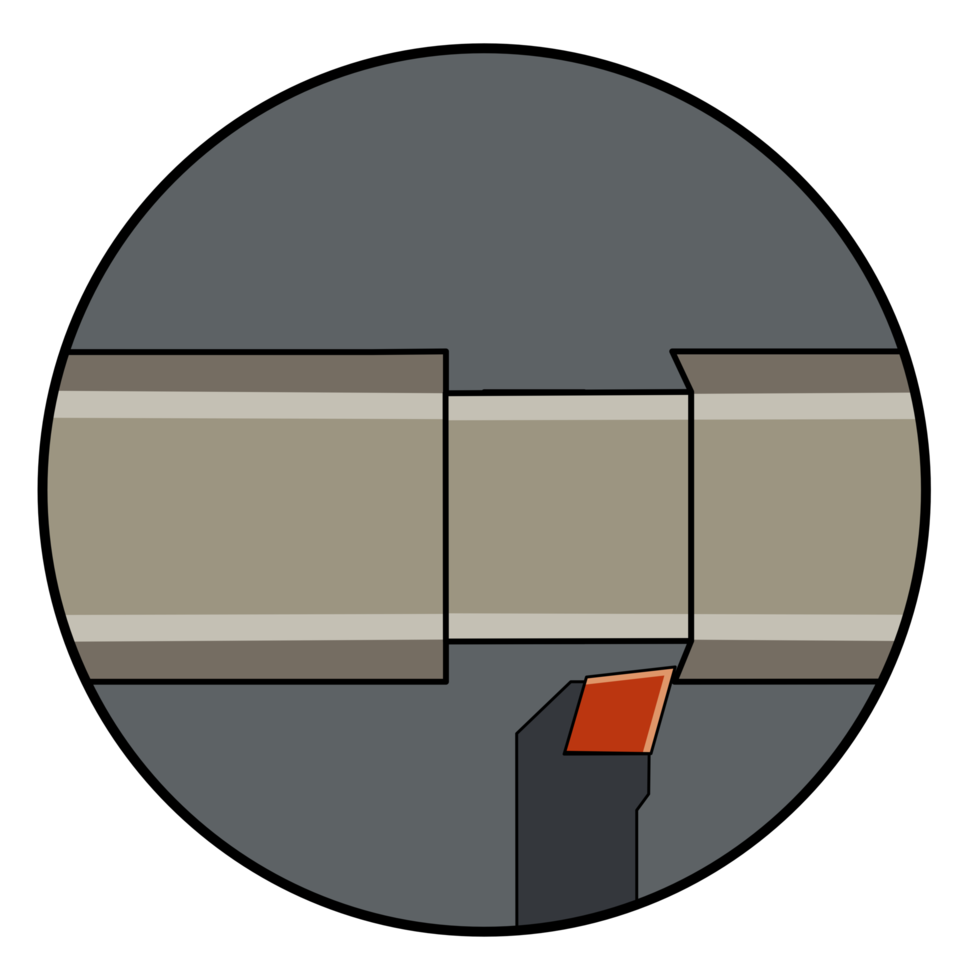 Cnc turning icon. Lathe Cutting Tools. Right Hand cut tool icon. png