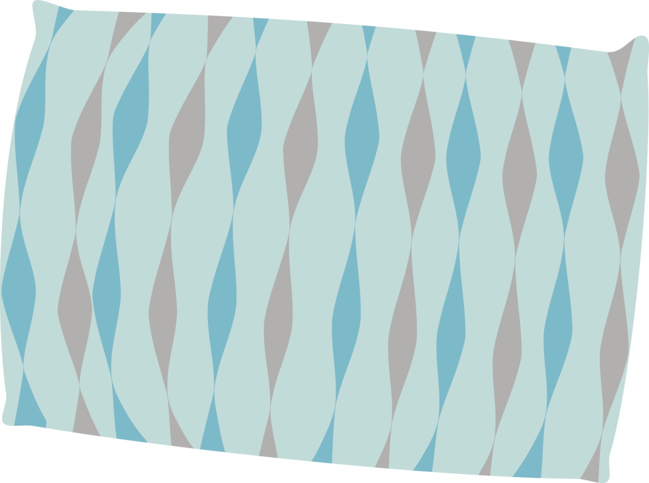 Isolated of blue cushion. png