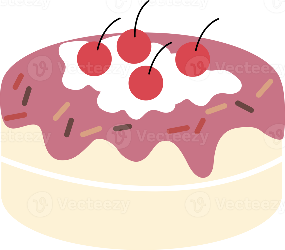 uma bolo com cerejas. png