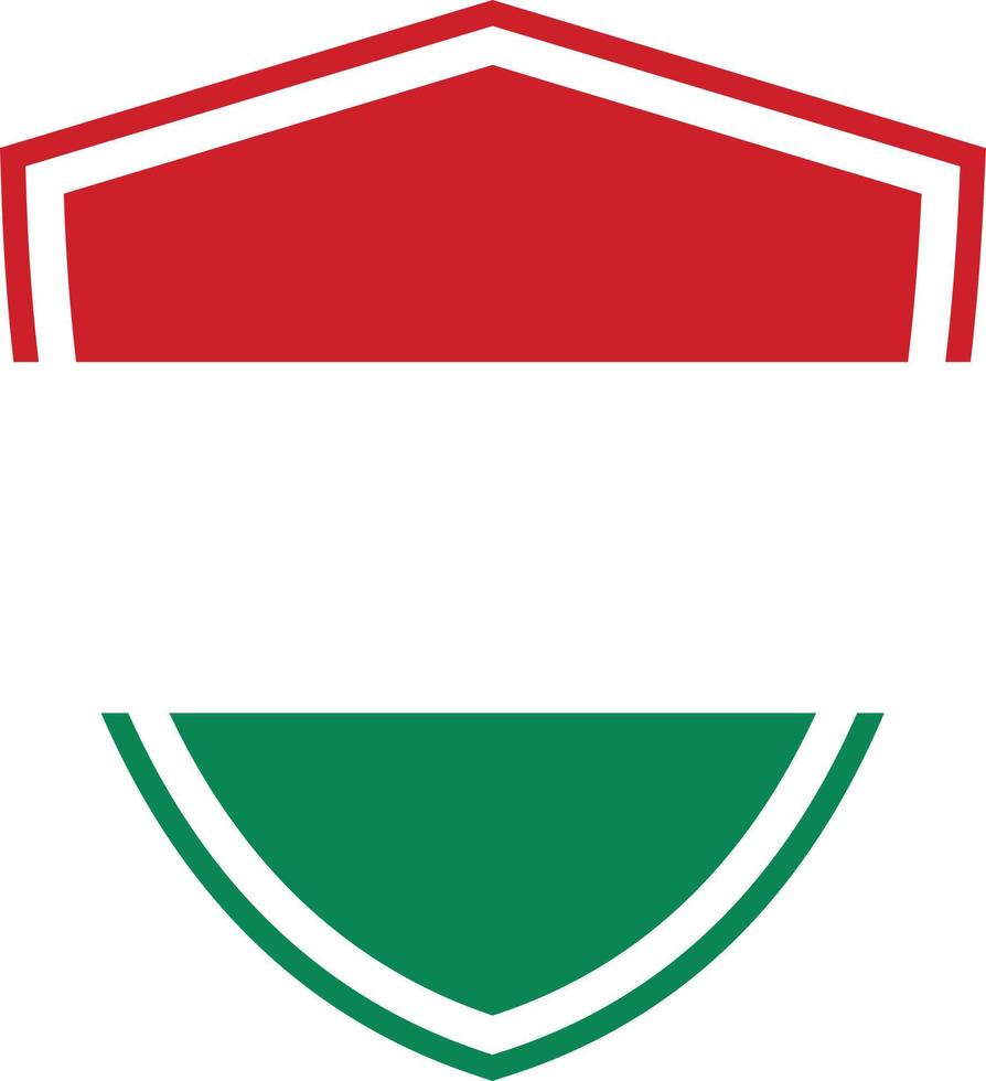 Shield With Flag Of Hungary vector