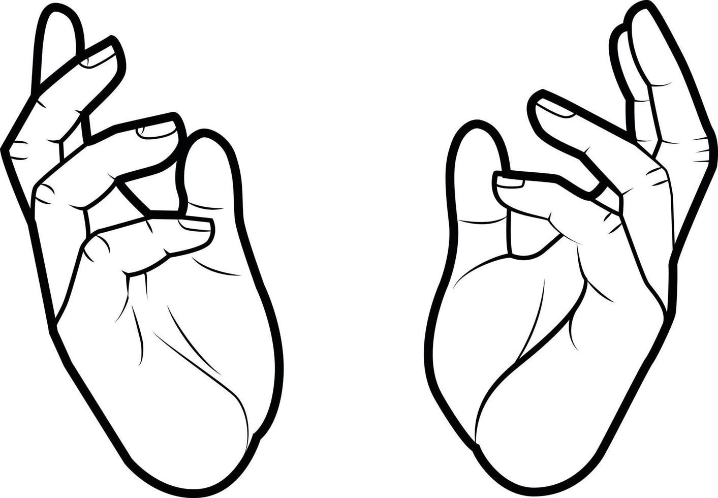 Silhouette Of Human Hands Gesture vector