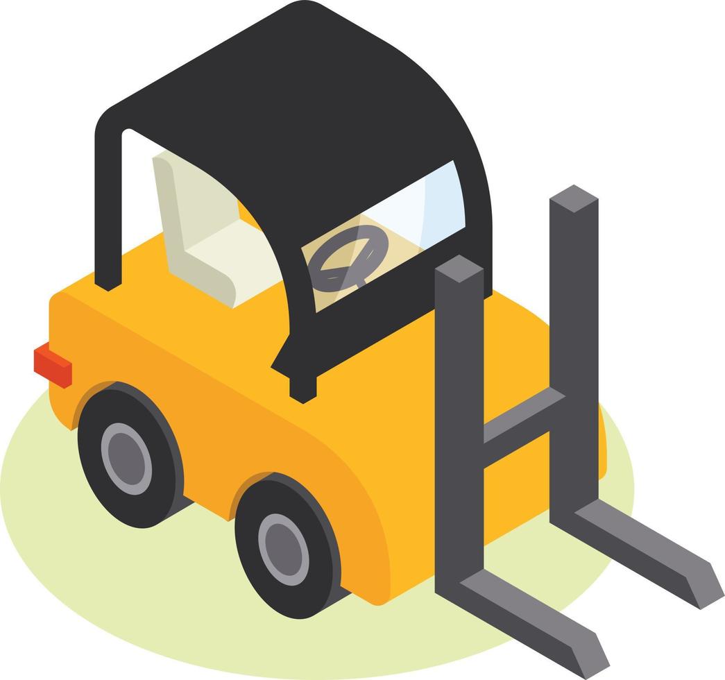 3D Vector Image Of A Forklift
