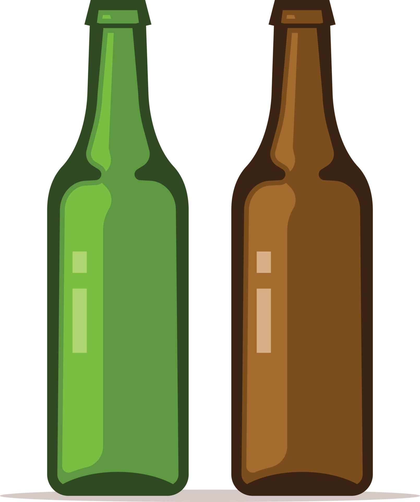 Vector Image Of Two Empty Beer Bottles 22691302 Vector Art at Vecteezy