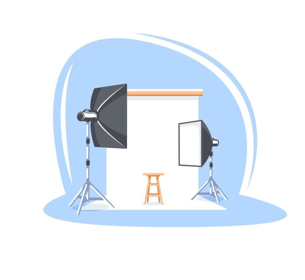 Photo studio scene vector